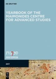 Cover von Yearbook of the Maimonides Centre for Advanced Studies. 2017
