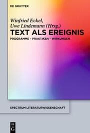 Cover von Text als Ereignis