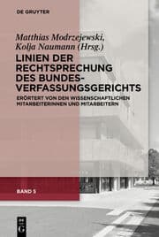 Cover von Linien der Rechtsprechung des Bundesverfassungsgerichts