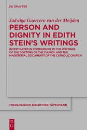 Cover von Person and Dignity in Edith Stein's Writings