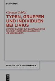 Cover von Typen, Gruppen und Individuen bei Livius
