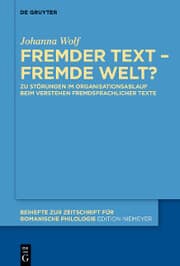Cover von Fremder Text - fremde Welt?
