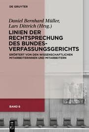 Cover von Linien der Rechtsprechung des Bundesverfassungsgerichts