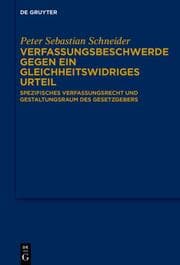 Cover von Verfassungsbeschwerde gegen ein gleichheitswidriges Urteil
