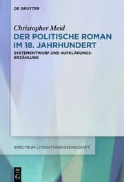 Cover von Der politische Roman im 18. Jahrhundert
