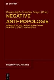 Cover von Negative Anthropologie