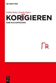 Cover von Korrigieren - eine Kulturtechnik
