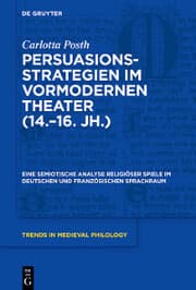 Cover von Persuasionsstrategien im vormodernen Theater (14.-16. Jh.)