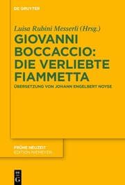 Cover von Giovanni Boccaccio: Die verliebte Fiammetta