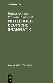 Cover von Mittelhochdeutsche Grammatik