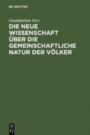 Cover von Die neue Wissenschaft über die gemeinschaftliche Natur der Völker