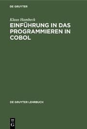 Cover von Einführung in das Programmieren in COBOL