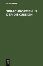 Cover von Sprachnormen in der Diskussion