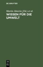 Cover von Wissen für die Umwelt