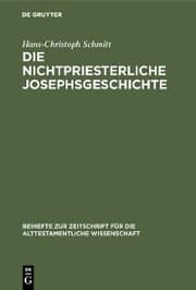 Cover von Die nichtpriesterliche Josephsgeschichte