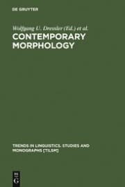Cover von Contemporary Morphology