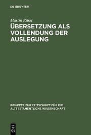 Cover von Übersetzung als Vollendung der Auslegung