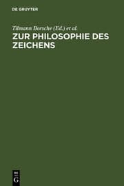 Cover von Zur Philosophie des Zeichens