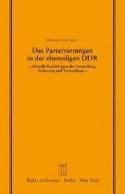 Cover von Das Parteivermögen in der ehemaligen DDR