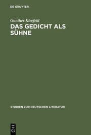Cover von Das Gedicht als Sühne