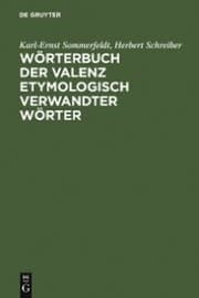 Cover von Wörterbuch der Valenz etymologisch verwandter Wörter