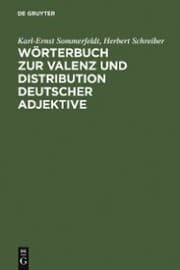 Cover von Wörterbuch zur Valenz und Distribution deutscher Adjektive