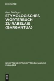 Cover von Etymologisches Wörterbuch zu Rabelais (Gargantua)