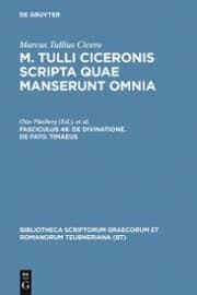 Cover von De divinatione. De fato. Timaeus