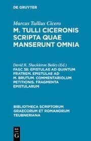 Cover von Epistulae ad Quintum fratrem. Epistulae ad M. Brutum. Commentariolum petitionis. Fragmenta epistularum
