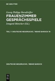 Cover von Georg Philipp Harsdörffer: Frauenzimmer Gesprächsspiele. Teil 7