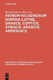 Cover von Patrum Nicaenorum nomina Latine, Graece, Coptice, Syriace, Arabice, Armeniace