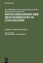 Cover von Kirchenrecht, Völkerrecht