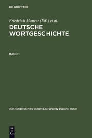 Cover von Maurer, Friedrich; Stroh, Friedrich; Rupp, Heinz: Deutsche Wortgeschichte.Band 1
