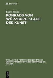 Cover von Konrads von Würzburg Klage der Kunst