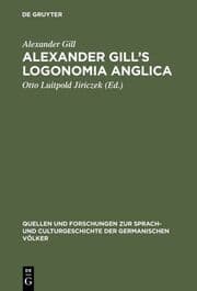Cover von Alexander Gill's Logonomia Anglica