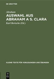 Cover von Auswahl aus Abraham a S.Clara