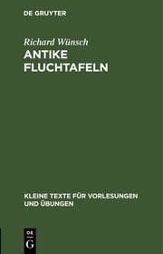 Cover von Antike Fluchtafeln