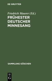 Cover von Frühester deutscher Minnesang