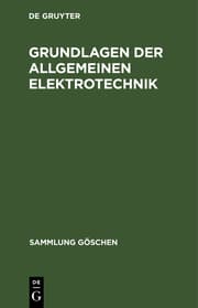 Cover von Grundlagen der allgemeinen Elektrotechnik
