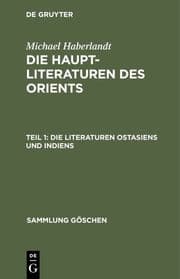 Cover von Die Literaturen Ostasiens und Indiens