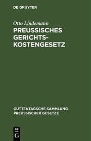 Cover von Preussisches Gerichtskostengesetz.-Neueste Fassung-