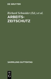 Cover von Arbeitszeitschutz