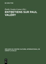 Cover von Entretiens sur Paul Valéry