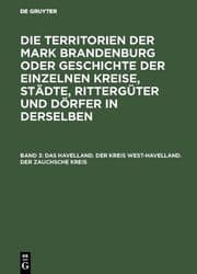 Cover von Das Havelland.Der Kreis West-Havelland.Der Zauchsche Kreis