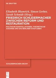 Cover von Friedrich Schleiermacher zwischen Reform und Restauration
