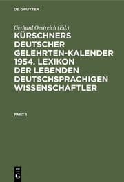 Cover von Kürschners deutscher Gelehrten-Kalender