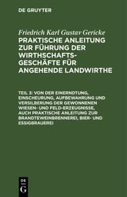 Cover von Von der Einerndtung, Einscheurung ...