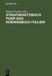 Cover von Strafgesetzbuch fuer das Koenigreich Italien