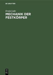 Cover von Mechanik der Festkörper