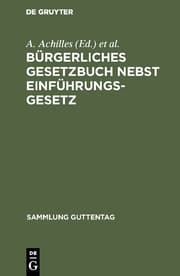 Cover von Bürgerliches Gesetzbuch